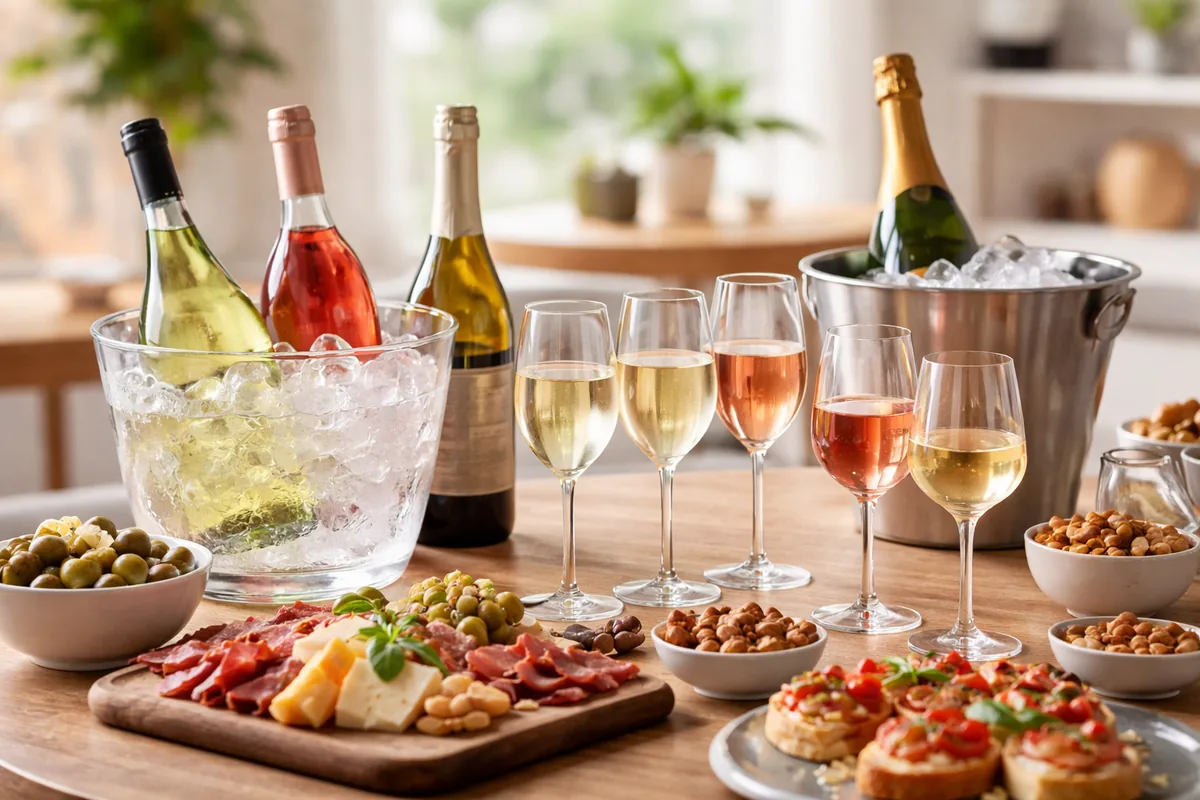 Comment bien recevoir des amis avec des quantités de vin et de champagne pour un apéritif